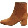imageFSJ Women Classic Round Toe Mid Chunky Block Heel Chelsea Ankle Boots Fashion Winter Booties With Side Zipper Suede Formal Casual Dress Shoes Size 415 USCamel