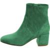 imageFSJ Women Classic Round Toe Mid Chunky Block Heel Chelsea Ankle Boots Fashion Winter Booties With Side Zipper Suede Formal Casual Dress Shoes Size 415 USGreen