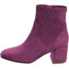imageFSJ Women Classic Round Toe Mid Chunky Block Heel Chelsea Ankle Boots Fashion Winter Booties With Side Zipper Suede Formal Casual Dress Shoes Size 415 USMedium Orchid