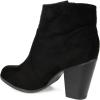 imageFSJ Women Closed Toe Ankle Boots Stacked Heel Faux Suede Side zipper Western Short Booties Casual Comfort Dress Shoes Size 415 USBlack