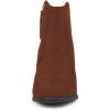 imageFSJ Women Closed Toe Ankle Boots Stacked Heel Faux Suede Side zipper Western Short Booties Casual Comfort Dress Shoes Size 415 USBrown