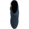 imageFSJ Women Closed Toe Ankle Boots Stacked Heel Faux Suede Side zipper Western Short Booties Casual Comfort Dress Shoes Size 415 USCyan