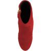 imageFSJ Women Closed Toe Ankle Boots Stacked Heel Faux Suede Side zipper Western Short Booties Casual Comfort Dress Shoes Size 415 USRed