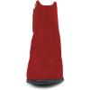 imageFSJ Women Closed Toe Ankle Boots Stacked Heel Faux Suede Side zipper Western Short Booties Casual Comfort Dress Shoes Size 415 USRed