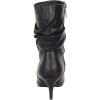 imageFSJ Women Elegant Slouch Ankle Boots Pointed Closed Toe Kitten Low Heels Stacked Short Booties Leather Side Zipper Ladies Office Party Prom Fall Winter Dress Shoes Size 415 USBlack