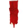 imageFSJ Women Elegant Slouch Ankle Boots Pointed Closed Toe Kitten Low Heels Stacked Short Booties Leather Side Zipper Ladies Office Party Prom Fall Winter Dress Shoes Size 415 USRed Suede