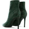 imageFSJ Women Fashion Leopard Ankle Boots Ladies Waterproof Pointed Toe Heeled Calf Booties Stiletto Convenient Side Zipper Sexy Dress High Heels Shoes Size 415 USGreen