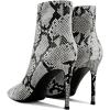 imageFSJ Women Fashion Leopard Ankle Boots Ladies Waterproof Pointed Toe Heeled Calf Booties Stiletto Convenient Side Zipper Sexy Dress High Heels Shoes Size 415 USGrey