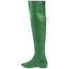 imageFSJ Women Fashion Over The Knee High Boots Pointed Toe Flat Comfortable Back Zipper Ladies Shoes for WinterGreen