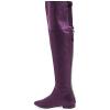 imageFSJ Women Fashion Over The Knee High Boots Pointed Toe Flat Comfortable Back Zipper Ladies Shoes for WinterPurple