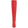 imageFSJ Women Fashion Over The Knee High Boots Pointed Toe Flat Comfortable Back Zipper Ladies Shoes for WinterRed