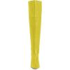 imageFSJ Women Fashion Over The Knee High Boots Pointed Toe Flat Comfortable Back Zipper Ladies Shoes for WinterYellow