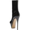 imageFSJ Women Gorgeous Platform Pointed Toe Stiletto High Heel Ankle Boots Classic Side Zipper Ladies Shoes Size 415 USBlack