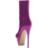 imageFSJ Women Gorgeous Platform Pointed Toe Stiletto High Heel Ankle Boots Classic Side Zipper Ladies Shoes Size 415 USPurple