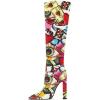 imageFSJ Women Sexy Knee High Chunky Heel Boots Matte Leather Closed Pointed Toe Side Zipper High Heeled Wide Calf Winter Fashion Dress Booties 415 M USSweet Heart
