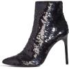 imageFSJ Women Sexy Sequins Stiletto High Heels Ankle Booties Pointed Toe Side Zippers Evening Party Night Club Shoes Size 415 USBlack