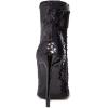 imageFSJ Women Sexy Sequins Stiletto High Heels Ankle Booties Pointed Toe Side Zippers Evening Party Night Club Shoes Size 415 USBlack
