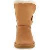 imageFSJ Women Winter Mid Calf Snow Boots Round Toe Flat Warm Fur Low Heel Comfy Shoes Size 415 USCamel