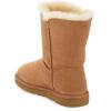 imageFSJ Women Winter Mid Calf Snow Boots Round Toe Flat Warm Fur Low Heel Comfy Shoes Size 415 USCamel