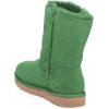 imageFSJ Women Winter Mid Calf Snow Boots Round Toe Flat Warm Fur Low Heel Comfy Shoes Size 415 USGreen