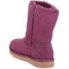 imageFSJ Women Winter Mid Calf Snow Boots Round Toe Flat Warm Fur Low Heel Comfy Shoes Size 415 USPlum