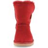 imageFSJ Women Winter Mid Calf Snow Boots Round Toe Flat Warm Fur Low Heel Comfy Shoes Size 415 USRed