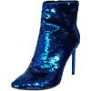 imageFSJ Women Sexy Sequins Stiletto High Heels Ankle Booties Pointed Toe Side Zippers Evening Party Night Club Shoes Size 415 USBlue