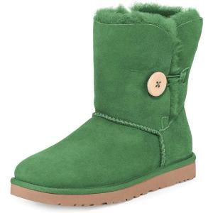 imageFSJ Women Winter Mid Calf Snow Boots Round Toe Flat Warm Fur Low Heel Comfy Shoes Size 415 USGreen