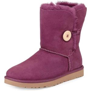 imageFSJ Women Winter Mid Calf Snow Boots Round Toe Flat Warm Fur Low Heel Comfy Shoes Size 415 USPlum