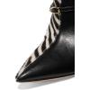 imageFSJ Women Animal Print Pointed Toe Sandals High Heels Mules Sexy Slide Pumps Dress Slip on Shoes Size 415 USBlack
