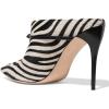 imageFSJ Women Animal Print Pointed Toe Sandals High Heels Mules Sexy Slide Pumps Dress Slip on Shoes Size 415 USBlack