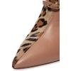 imageFSJ Women Animal Print Pointed Toe Sandals High Heels Mules Sexy Slide Pumps Dress Slip on Shoes Size 415 USBrown