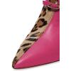imageFSJ Women Animal Print Pointed Toe Sandals High Heels Mules Sexy Slide Pumps Dress Slip on Shoes Size 415 USHot Pink