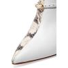 imageFSJ Women Animal Print Pointed Toe Sandals High Heels Mules Sexy Slide Pumps Dress Slip on Shoes Size 415 USWhite Snake