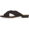 imageFSJ Women Casual Open Toe Sandals Low Heels Mules Slip On Comfortable Flats Cutout Shoes Size 415 USBlack