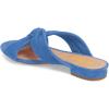 imageFSJ Women Casual Open Toe Sandals Low Heels Mules Slip On Comfortable Flats Cutout Shoes Size 415 USBlue