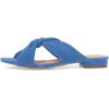 imageFSJ Women Casual Open Toe Sandals Low Heels Mules Slip On Comfortable Flats Cutout Shoes Size 415 USBlue
