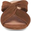 imageFSJ Women Casual Open Toe Sandals Low Heels Mules Slip On Comfortable Flats Cutout Shoes Size 415 USBrown