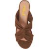 imageFSJ Women Casual Open Toe Sandals Low Heels Mules Slip On Comfortable Flats Cutout Shoes Size 415 USBrown