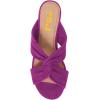imageFSJ Women Casual Open Toe Sandals Low Heels Mules Slip On Comfortable Flats Cutout Shoes Size 415 USPurple