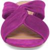 imageFSJ Women Casual Open Toe Sandals Low Heels Mules Slip On Comfortable Flats Cutout Shoes Size 415 USPurple