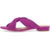 imageFSJ Women Casual Open Toe Sandals Low Heels Mules Slip On Comfortable Flats Cutout Shoes Size 415 USPurple
