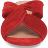 imageFSJ Women Casual Open Toe Sandals Low Heels Mules Slip On Comfortable Flats Cutout Shoes Size 415 USRed