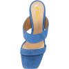 imageFSJ Women Chic Open Toe Sandals Chunky Heels Mules Slip On Casual Dress Shoes Size 415 USBlue