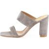 imageFSJ Women Chic Open Toe Sandals Chunky Heels Mules Slip On Casual Dress Shoes Size 415 USGrey