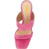 imageFSJ Women Chic Open Toe Sandals Chunky Heels Mules Slip On Casual Dress Shoes Size 415 USHot Pink