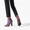imageFSJ Women Chic Pointed Toe Crystal Chunky Block High Heel Ankle Boots Glossy Side Zipper Casual Daily Fashion Ladies Shoes Size 415 USPurple Special