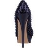 imageFSJ Women Classic Rivets Platform Heel Peep Toe Pumps High Stiletto Heel Slip On Studded Sexy Wedding Party Dance Shoes Size 416 USBlue