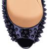 imageFSJ Women Classic Rivets Platform Heel Peep Toe Pumps High Stiletto Heel Slip On Studded Sexy Wedding Party Dance Shoes Size 416 USBlue