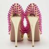 imageFSJ Women Classic Rivets Platform Heel Peep Toe Pumps High Stiletto Heel Slip On Studded Sexy Wedding Party Dance Shoes Size 416 USGold Pink Rivet